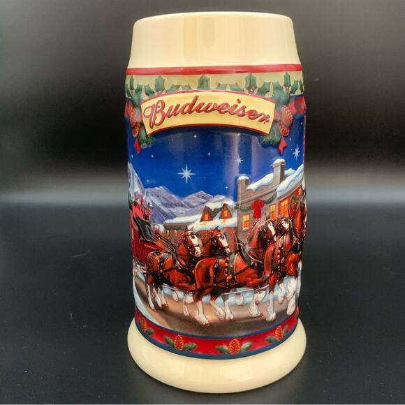 Vintage 2003 Budweiser Holiday Stein Mug - Picture 7 of 11